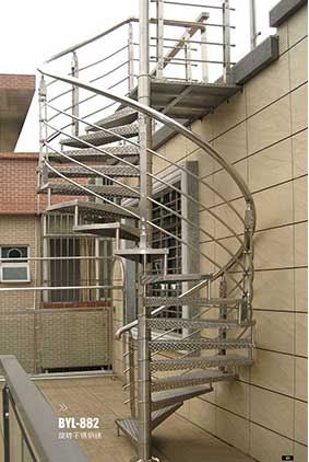 不（bú）鏽（xiù）鋼旋轉樓（lóu）梯-BYL-882